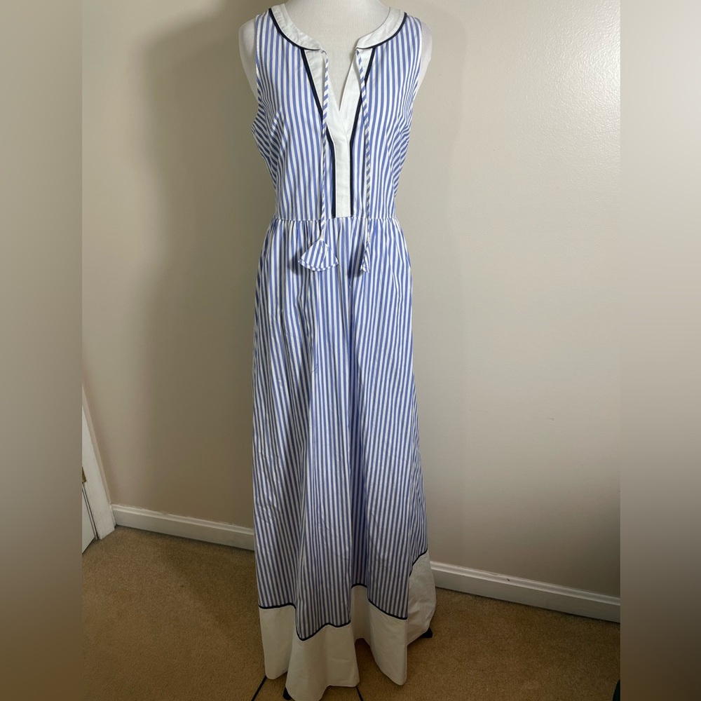 NWT Vineyard Vines Blue and White Striped Maxi Dress